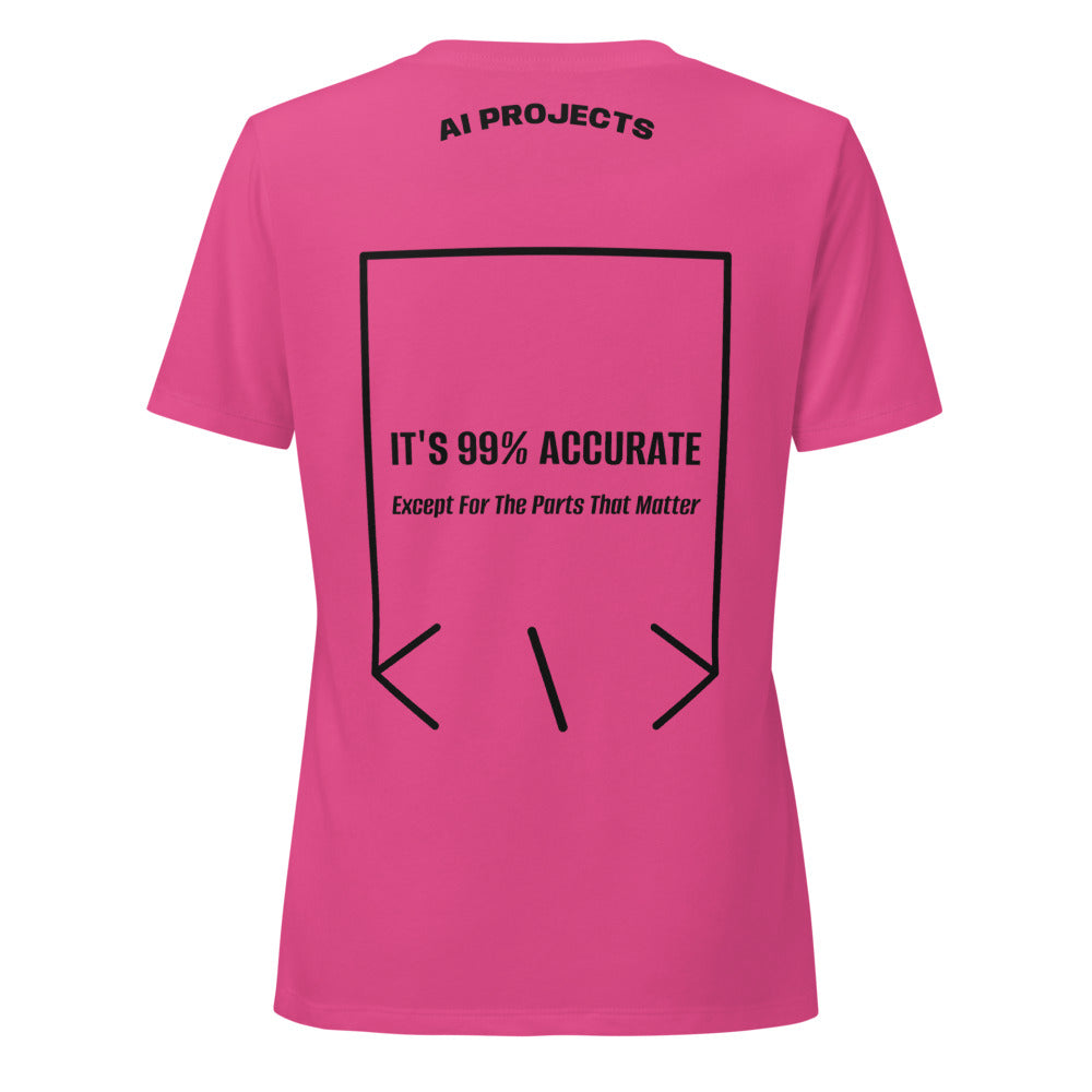 It's 99% Accurate — Berry Solid Black Blend back mockup