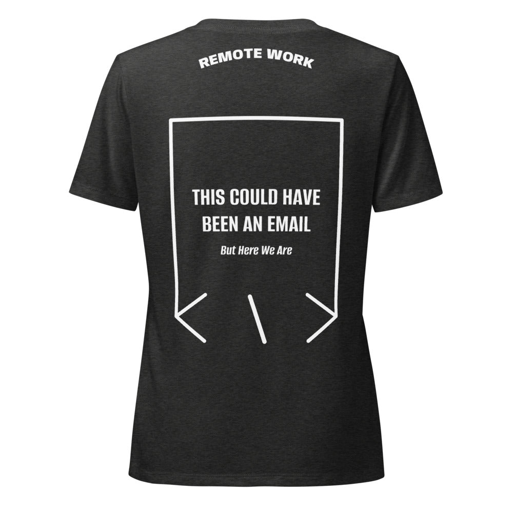 This Could Have Been An Email — Dark Grey Heather Solid White Blend back mockup