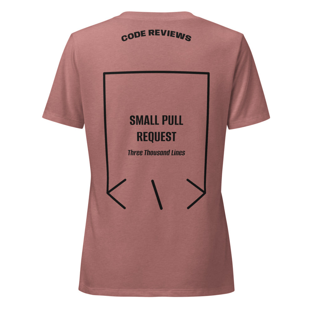 Small Pull Request — Heather Mauve Solid Black Blend back mockup