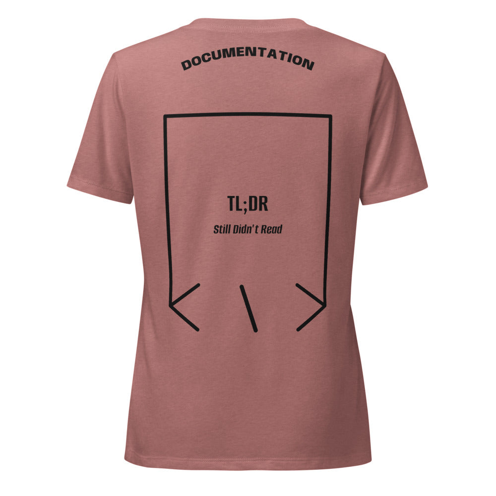 TL;DR — Heather Mauve Solid Black Blend back mockup