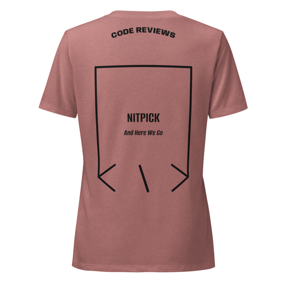 Nitpick — Heather Mauve Solid Black Blend back mockup