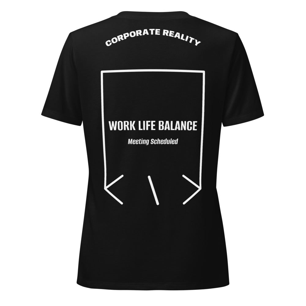 Work Life Balance — Solid Black Blend Solid White Blend back mockup