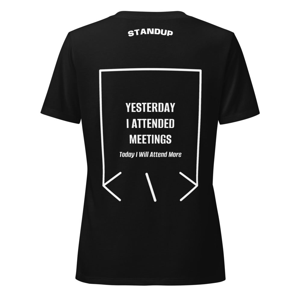 Yesterday I Attended Meetings — Solid Black Blend Solid White Blend back mockup