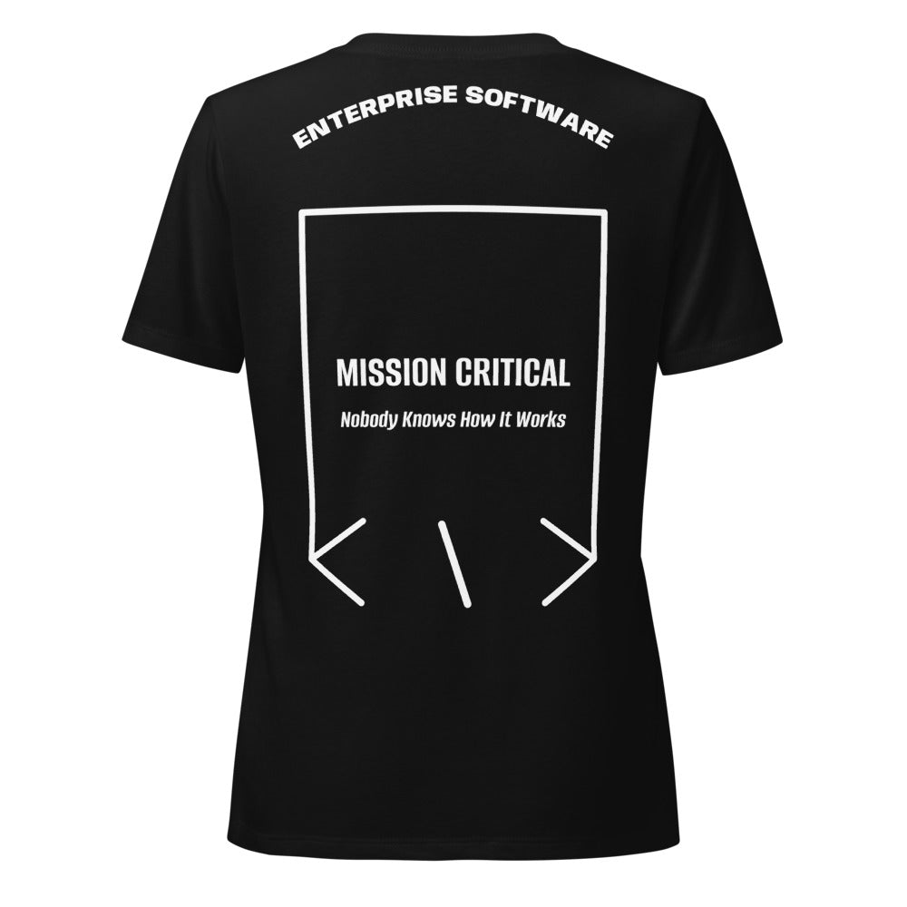 Mission Critical — Solid Black Blend Solid White Blend back mockup