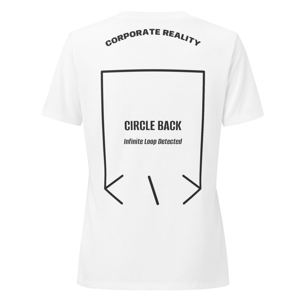 Circle Back — Solid White Blend Dark Grey Heather back mockup