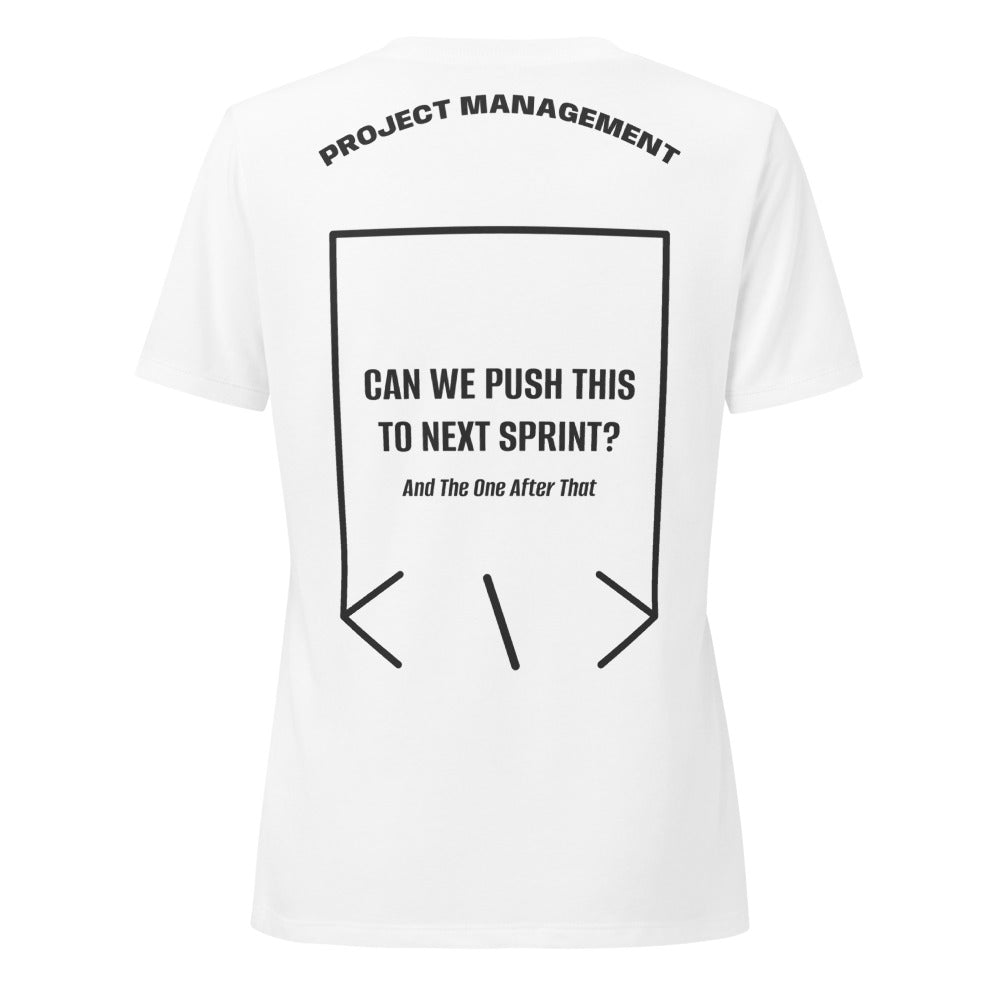 Can We Push This To Next Sprint? — Solid White Blend Dark Grey Heather back mockup