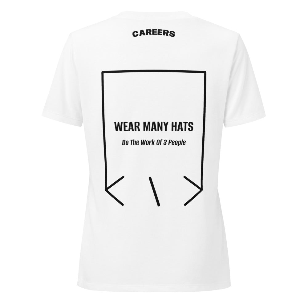 Wear Many Hats — Solid White Blend Solid Black Blend back mockup