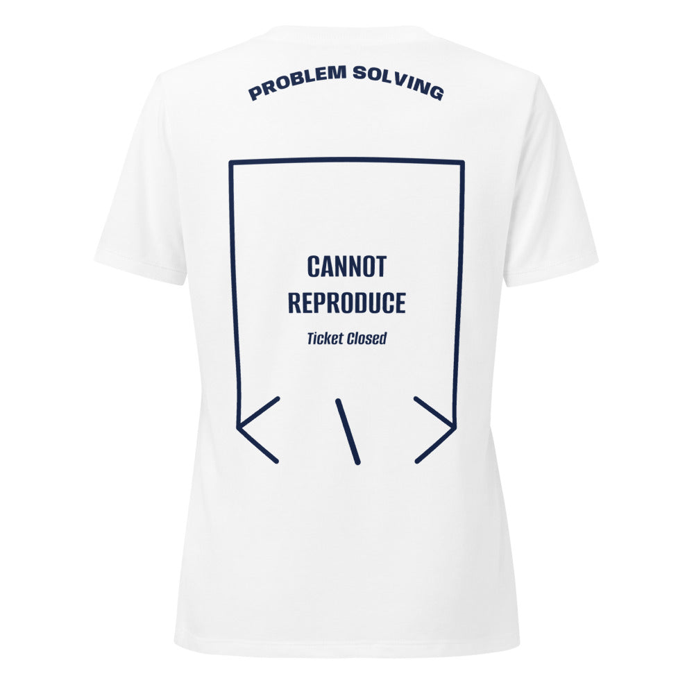 Cannot Reproduce — Solid White Blend Heather Navy back mockup
