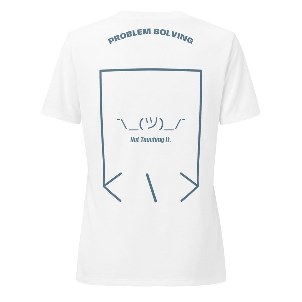 ¯\_(ツ)_/¯ — Solid White Blend Heather Slate back mockup