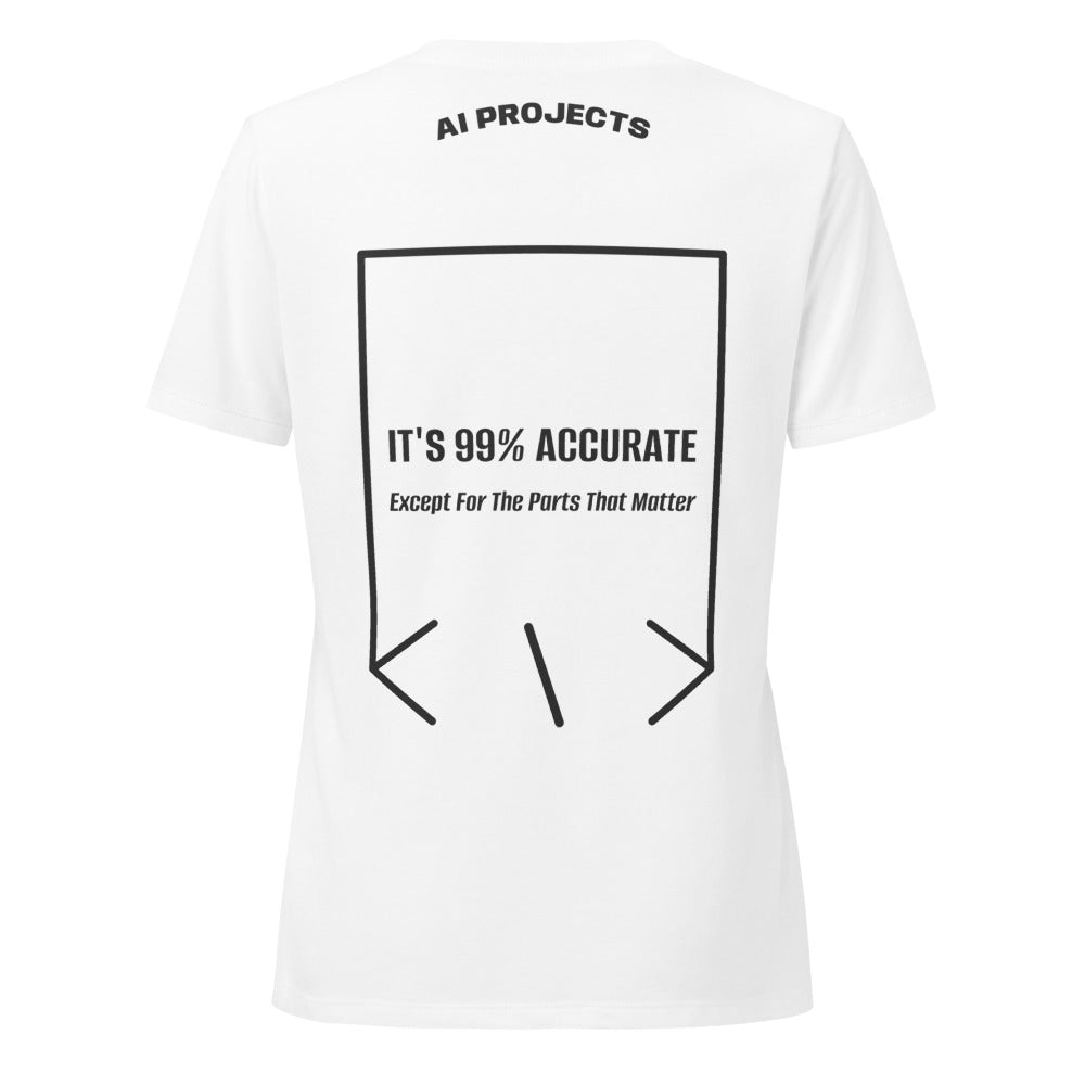 It's 99% Accurate — Solid White Blend Dark Grey Heather back mockup