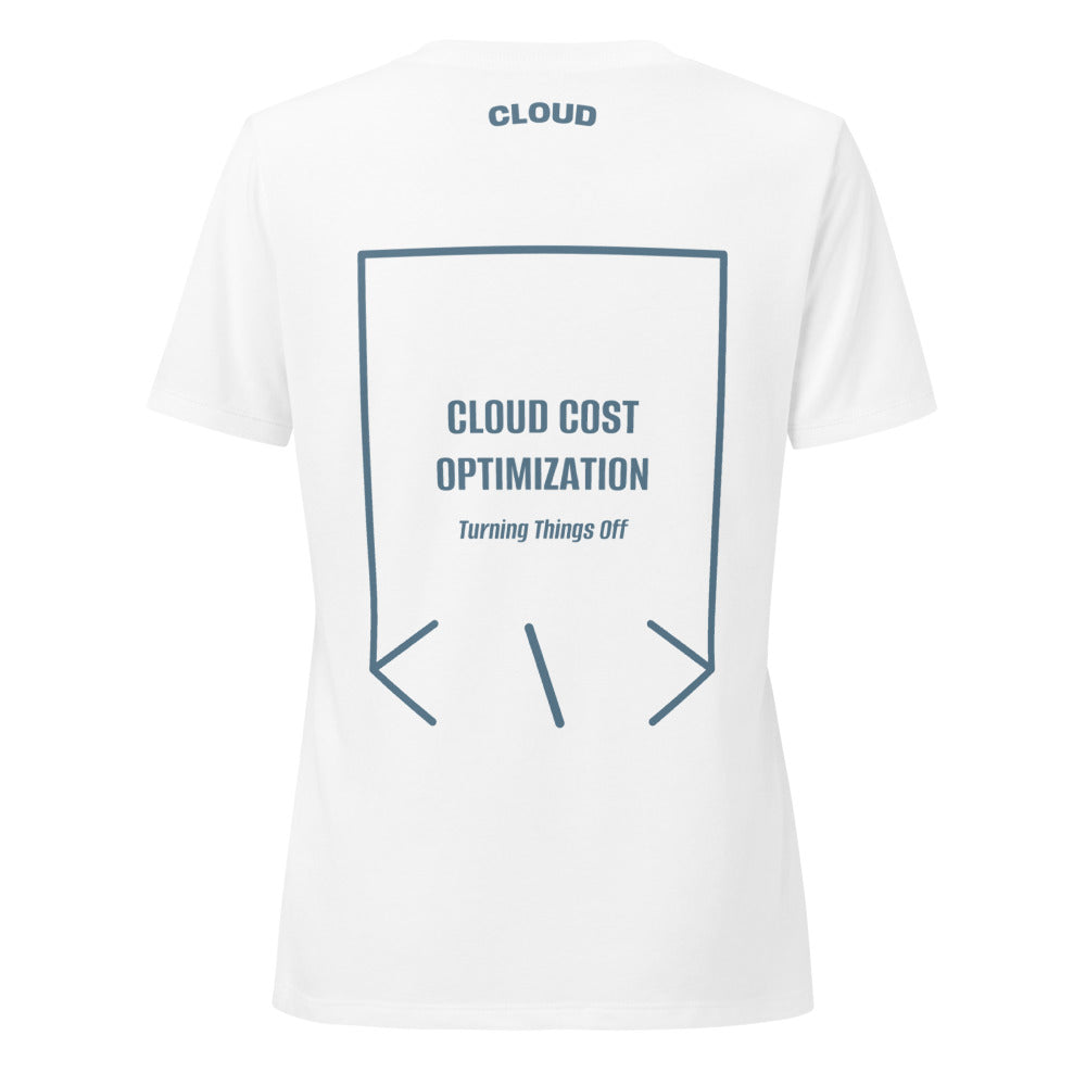 Cloud Cost Optimization — Solid White Blend Heather Slate back mockup
