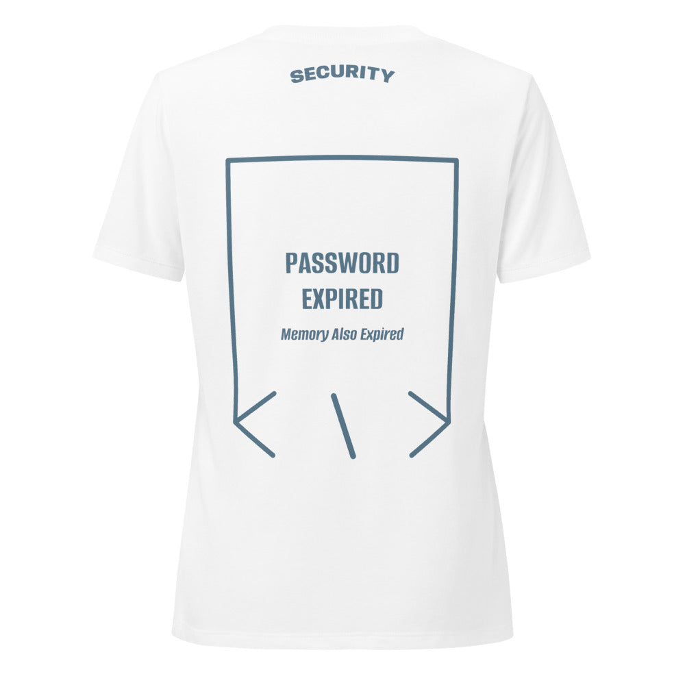 Password Expired — Solid White Blend Heather Slate back mockup