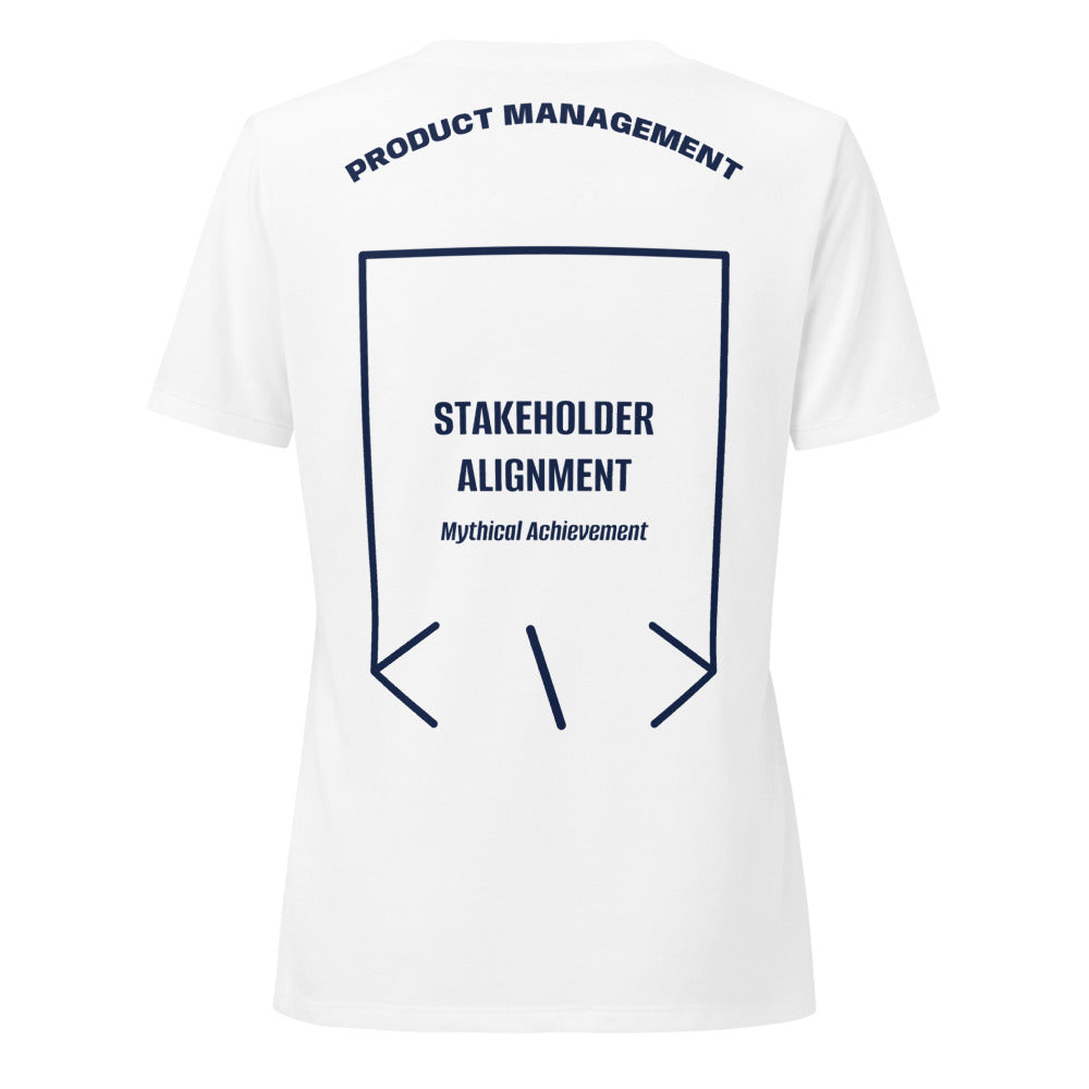 Stakeholder Alignment — Solid White Blend Heather Navy back mockup