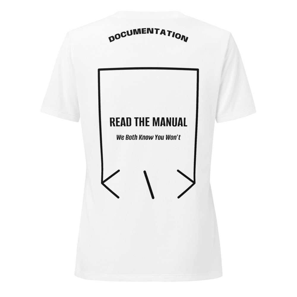 Read The Manual — Solid White Blend Solid Black Blend back mockup