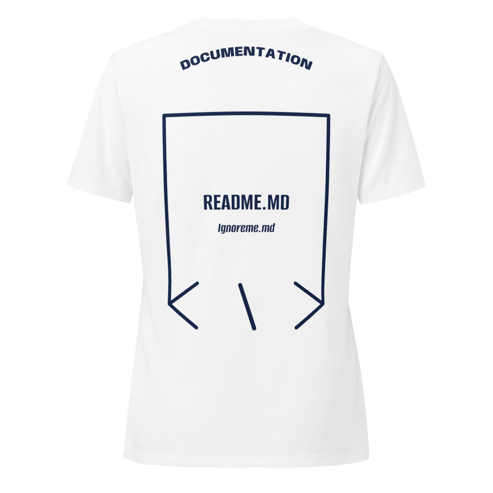 Readme.md — Solid White Blend Heather Navy back mockup