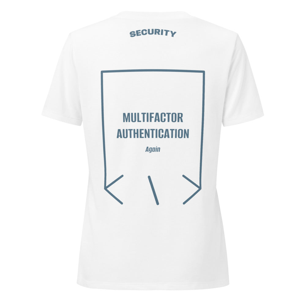 Multifactor Authentication — Solid White Blend Heather Slate back mockup