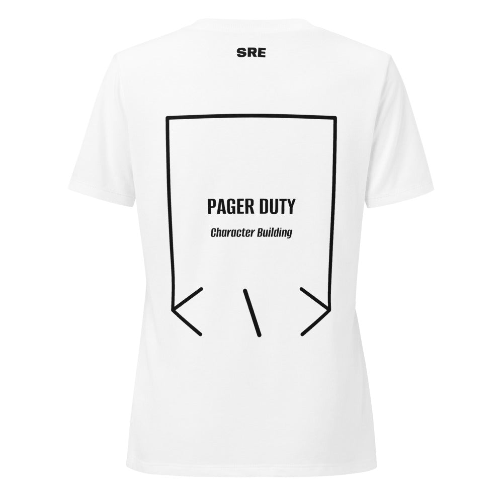 Pager Duty — Solid White Blend Solid Black Blend back mockup