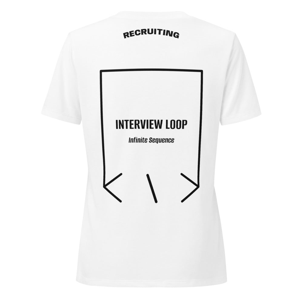 Interview Loop — Solid White Blend Solid Black Blend back mockup