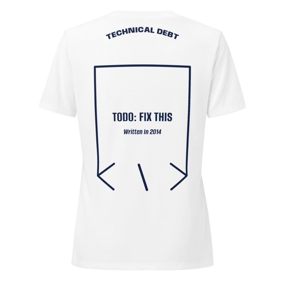 TODO: Fix This — Solid White Blend Heather Navy back mockup