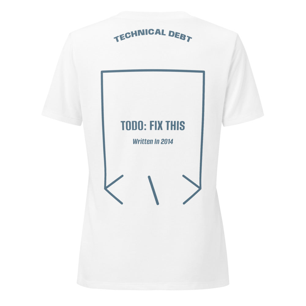 TODO: Fix This — Solid White Blend Heather Slate back mockup