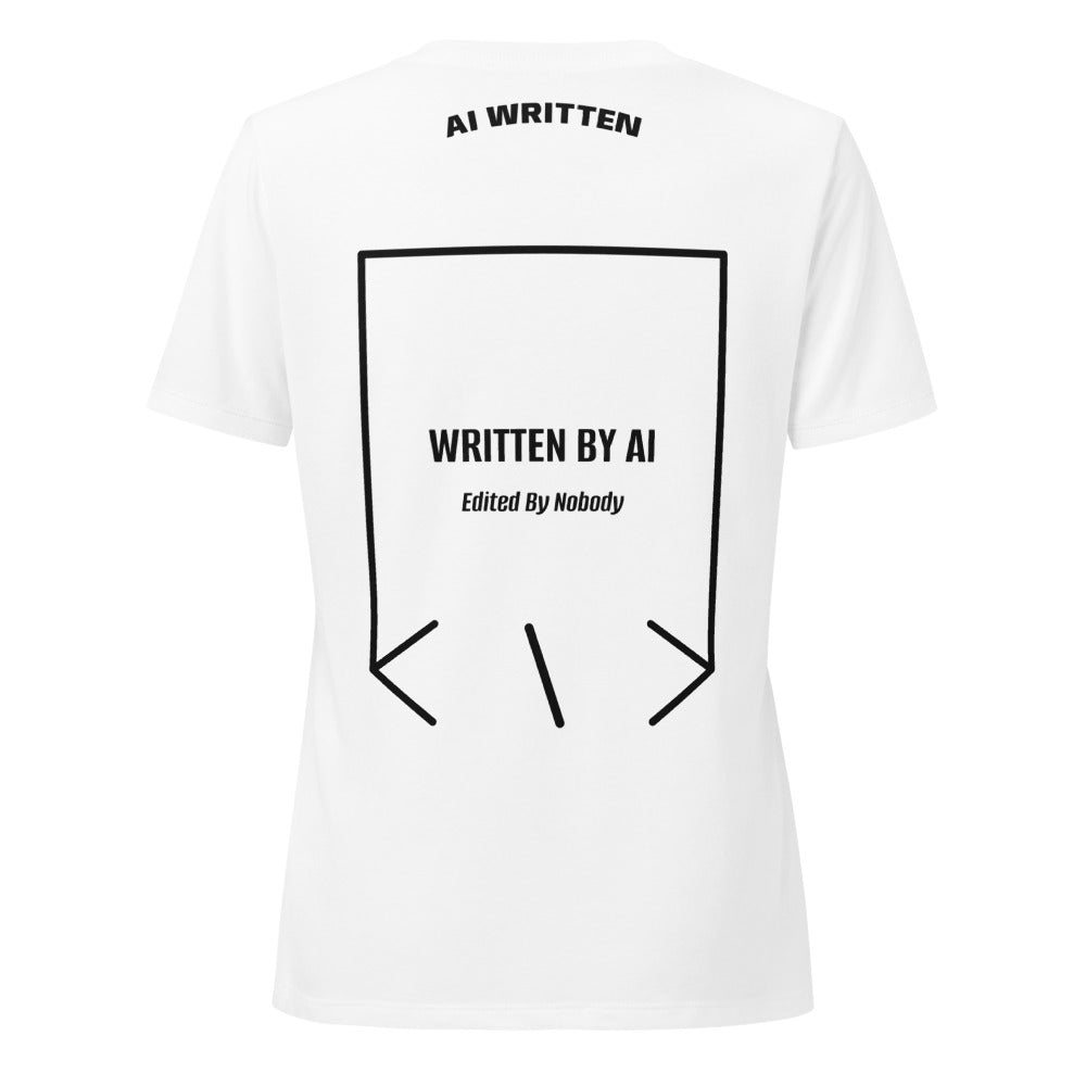 Written By AI — Solid White Blend Solid Black Blend back mockup
