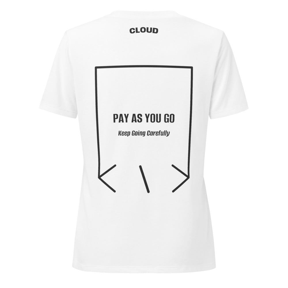 Pay As You Go — Solid White Blend Dark Grey Heather back mockup
