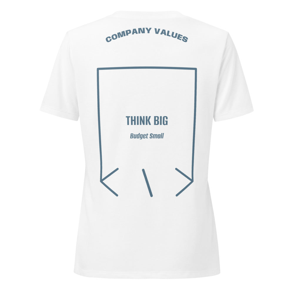 Think Big — Solid White Blend Heather Slate back mockup