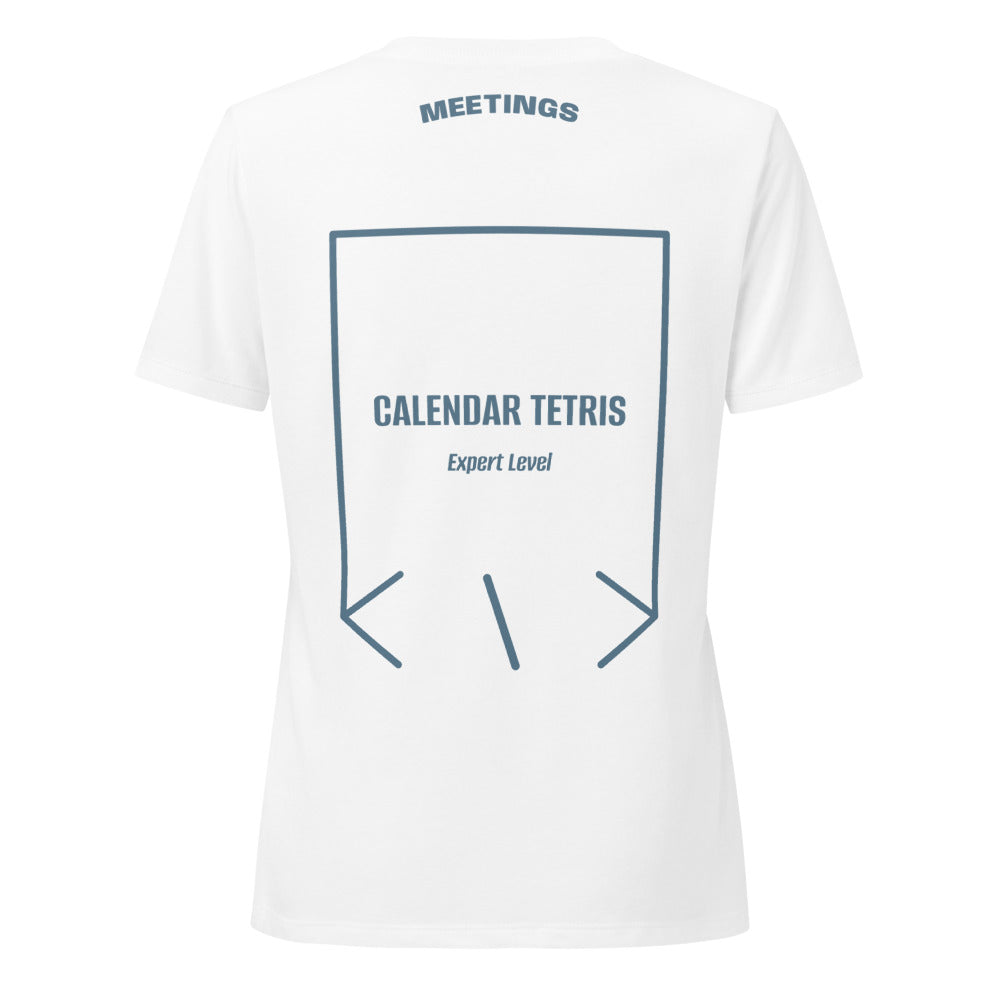 Calendar Tetris — Solid White Blend Heather Slate back mockup