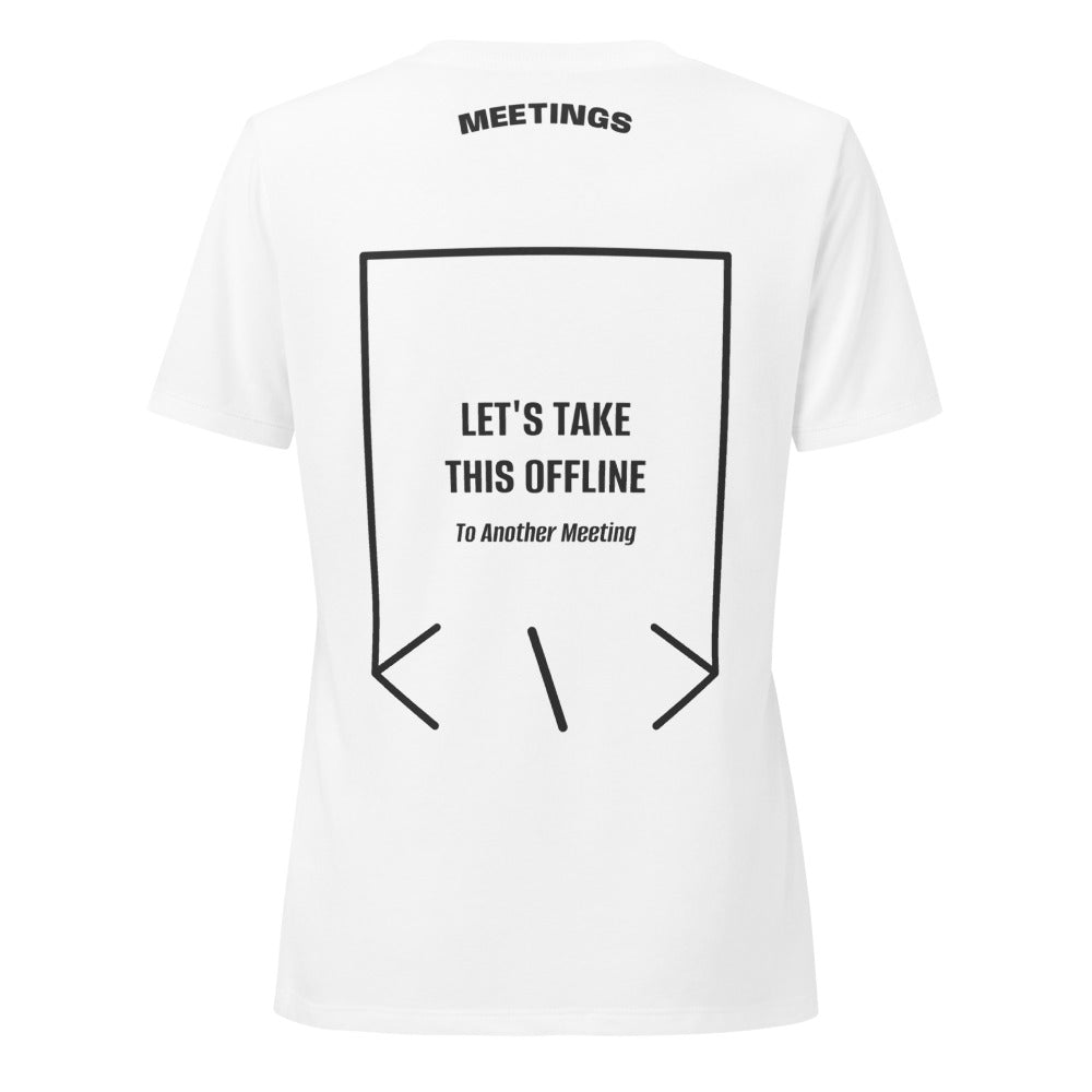 Let's Take This Offline — Solid White Blend Dark Grey Heather back mockup