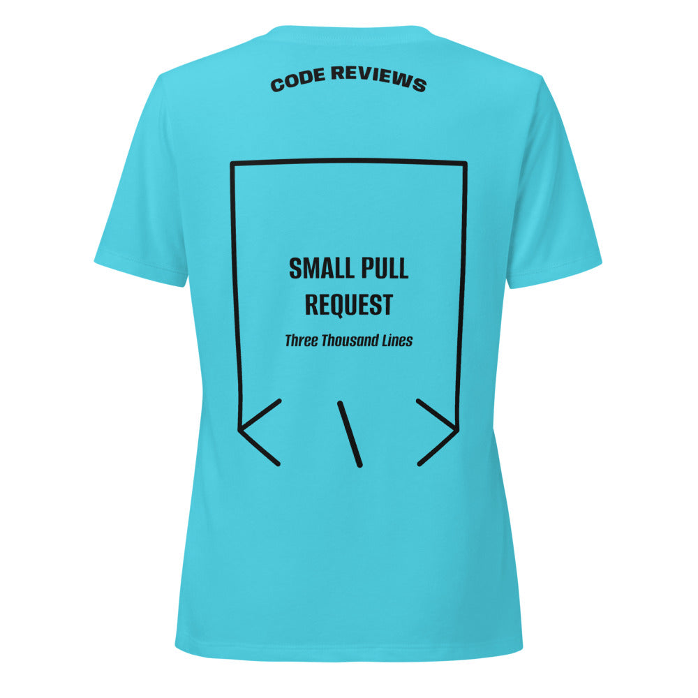 Small Pull Request — Turquoise Solid Black Blend back mockup