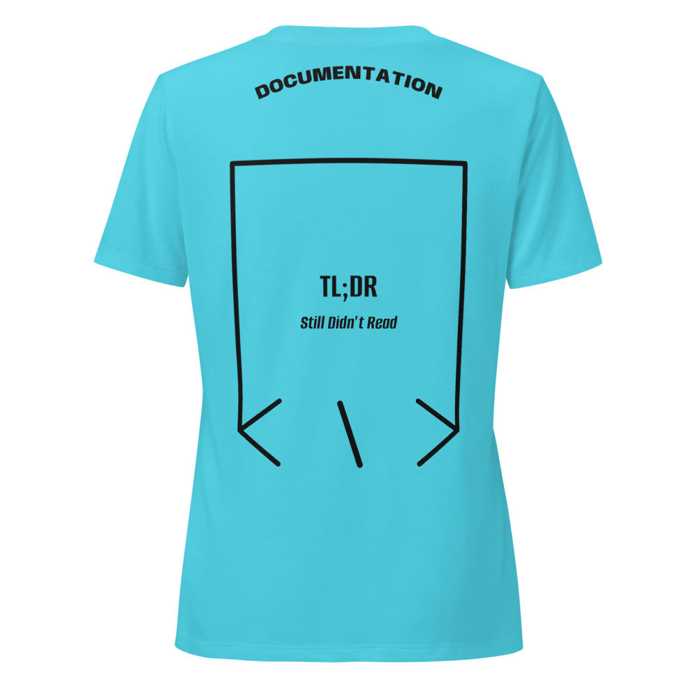 TL;DR — Turquoise Solid Black Blend back mockup