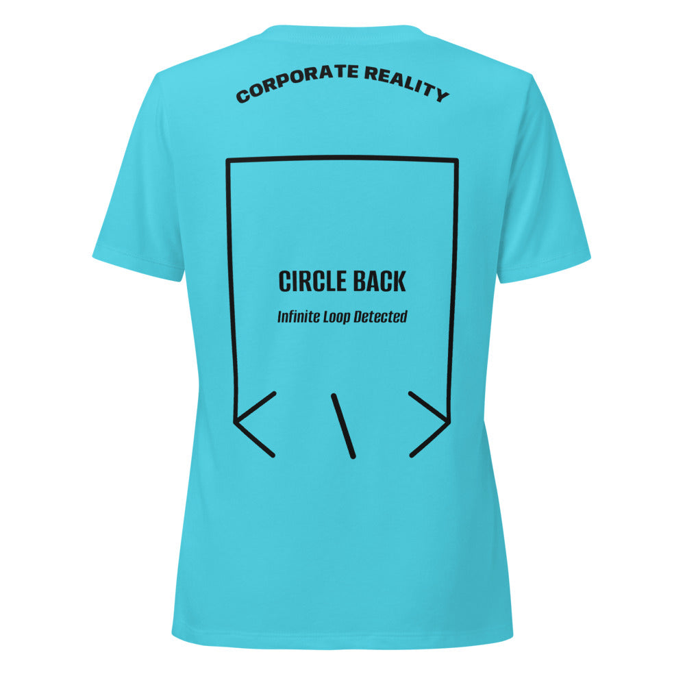 Circle Back — Turquoise Solid Black Blend back mockup