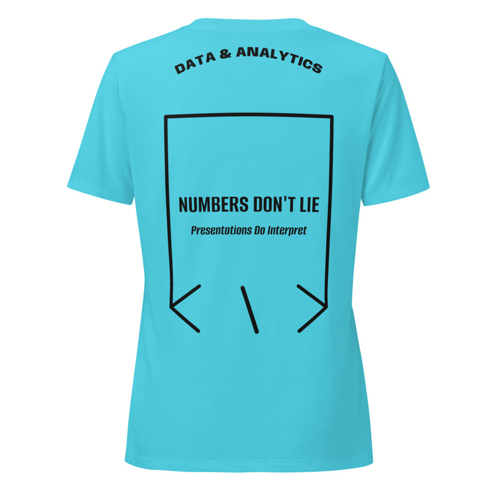 Numbers Don't Lie — Turquoise Solid Black Blend back mockup
