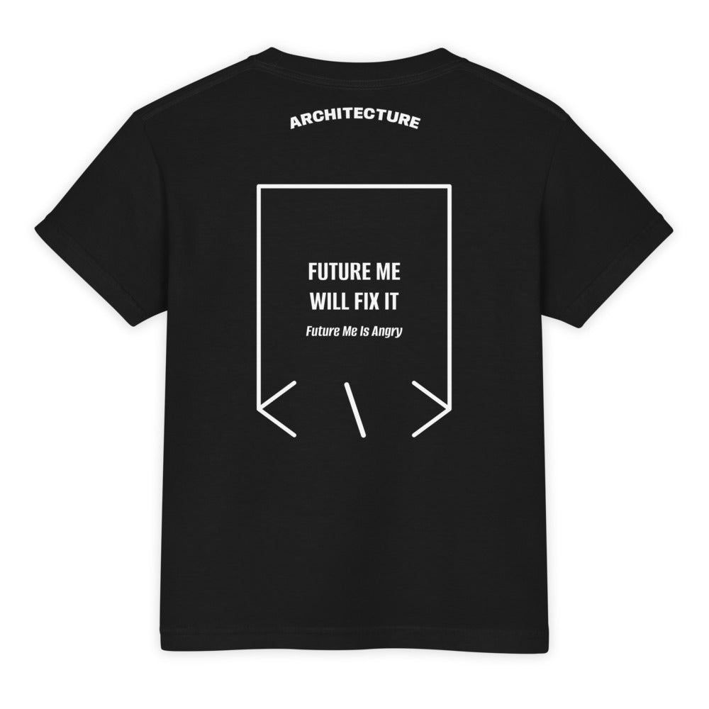 Future Me Will Fix It — Black White back mockup