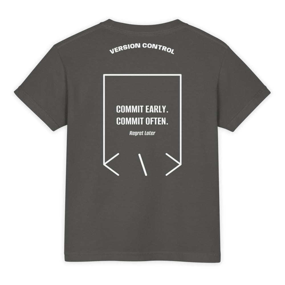 Commit Early. Commit Often. — Pepper White back mockup