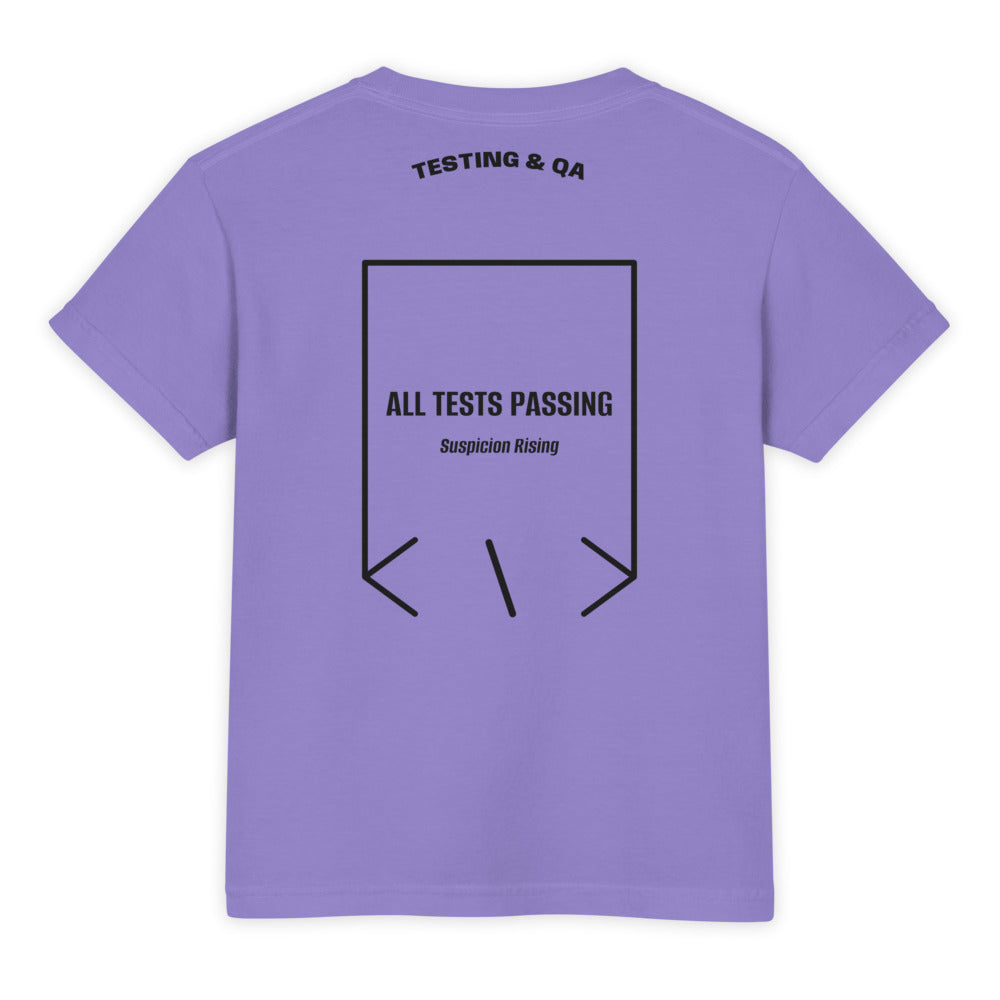 All Tests Passing — Violet Black back mockup