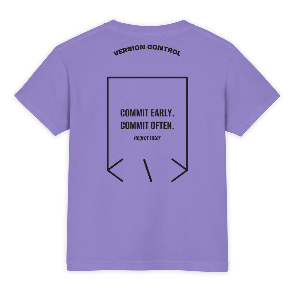 Commit Early. Commit Often. — secondary back mockup