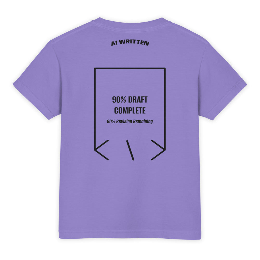 90% Draft Complete — Violet Black back mockup