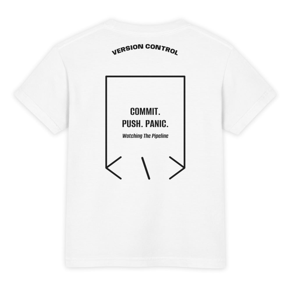 Commit. Push. Panic. — secondary back mockup