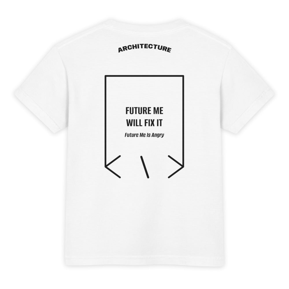Future Me Will Fix It — White Black back mockup