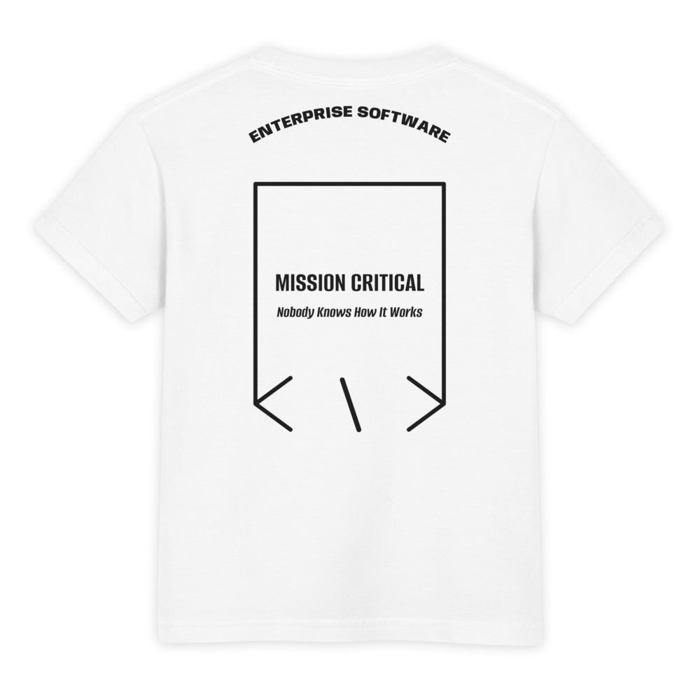 Mission Critical — White Black back mockup