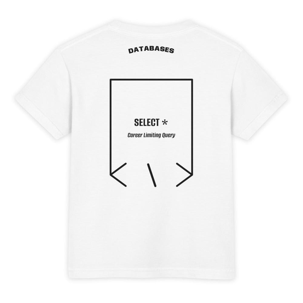 SELECT * — White Black back mockup