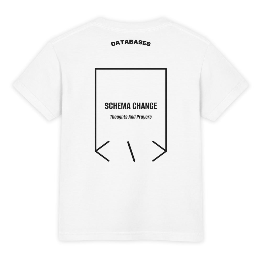 Schema Change — White Black back mockup