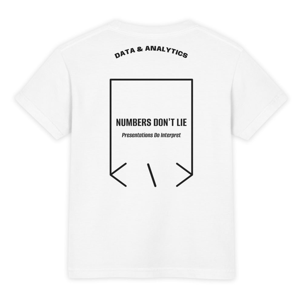 Numbers Don't Lie — White Black back mockup