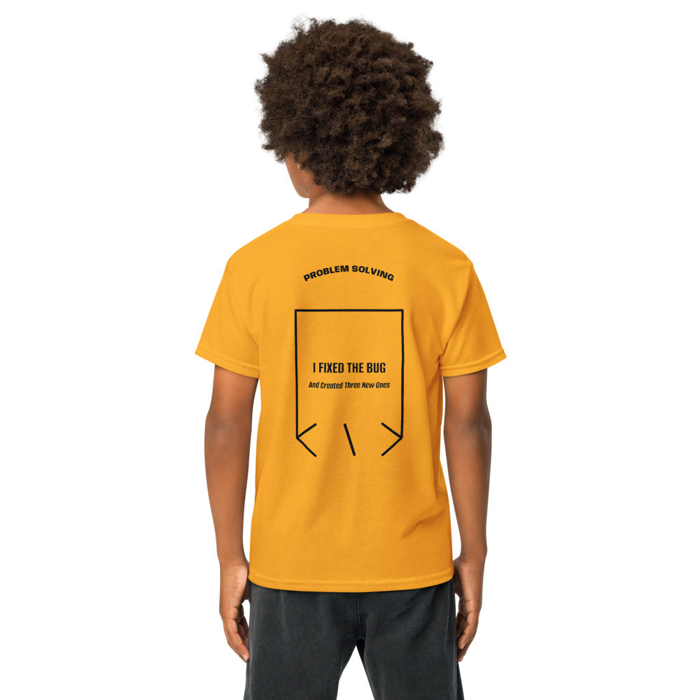 I Fixed The Bug — Gold Black back mockup