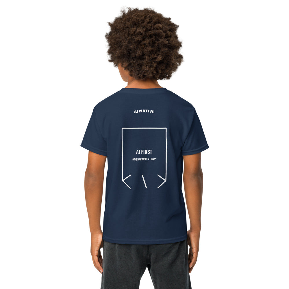 AI First — Navy White back mockup