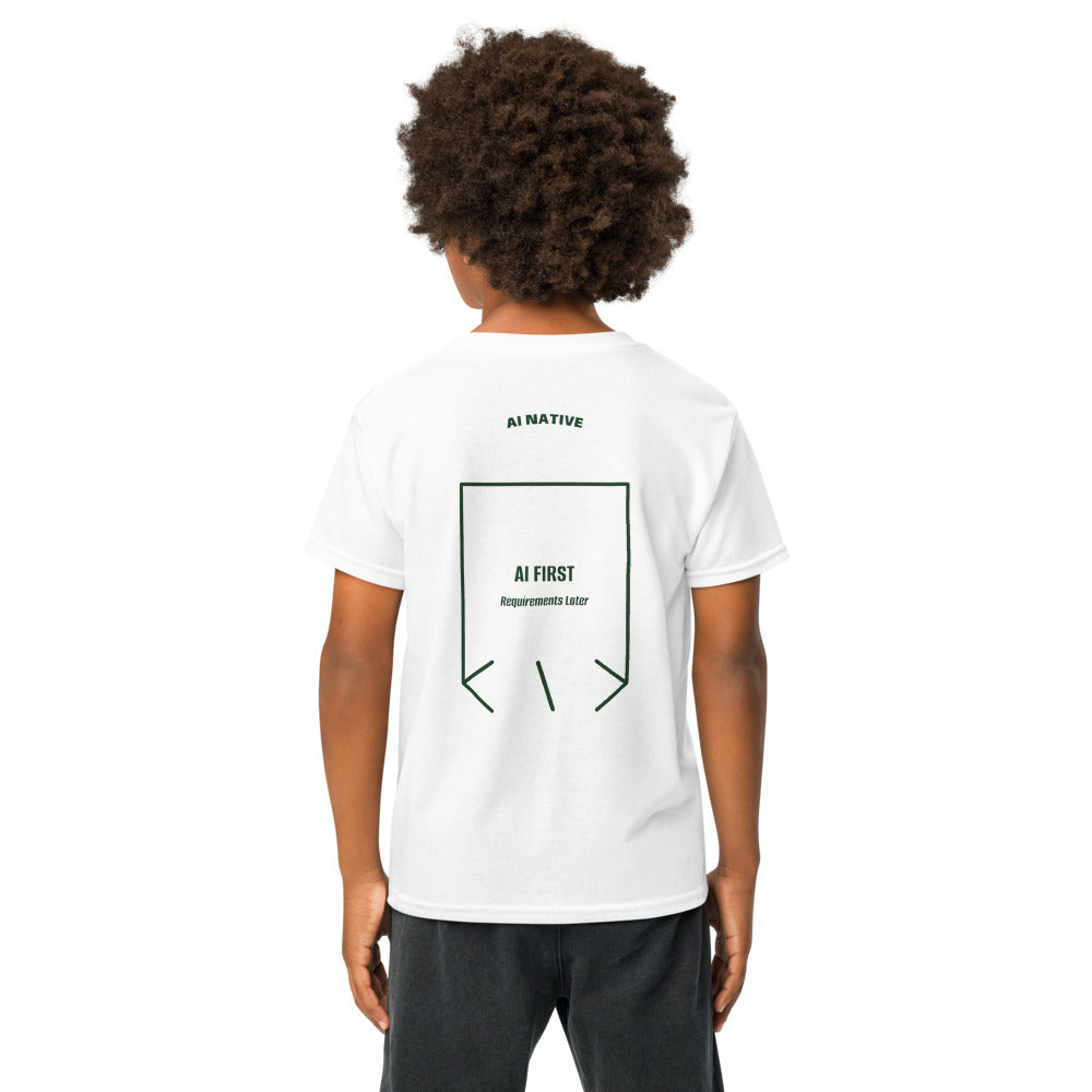 AI First — White Forest Green back mockup